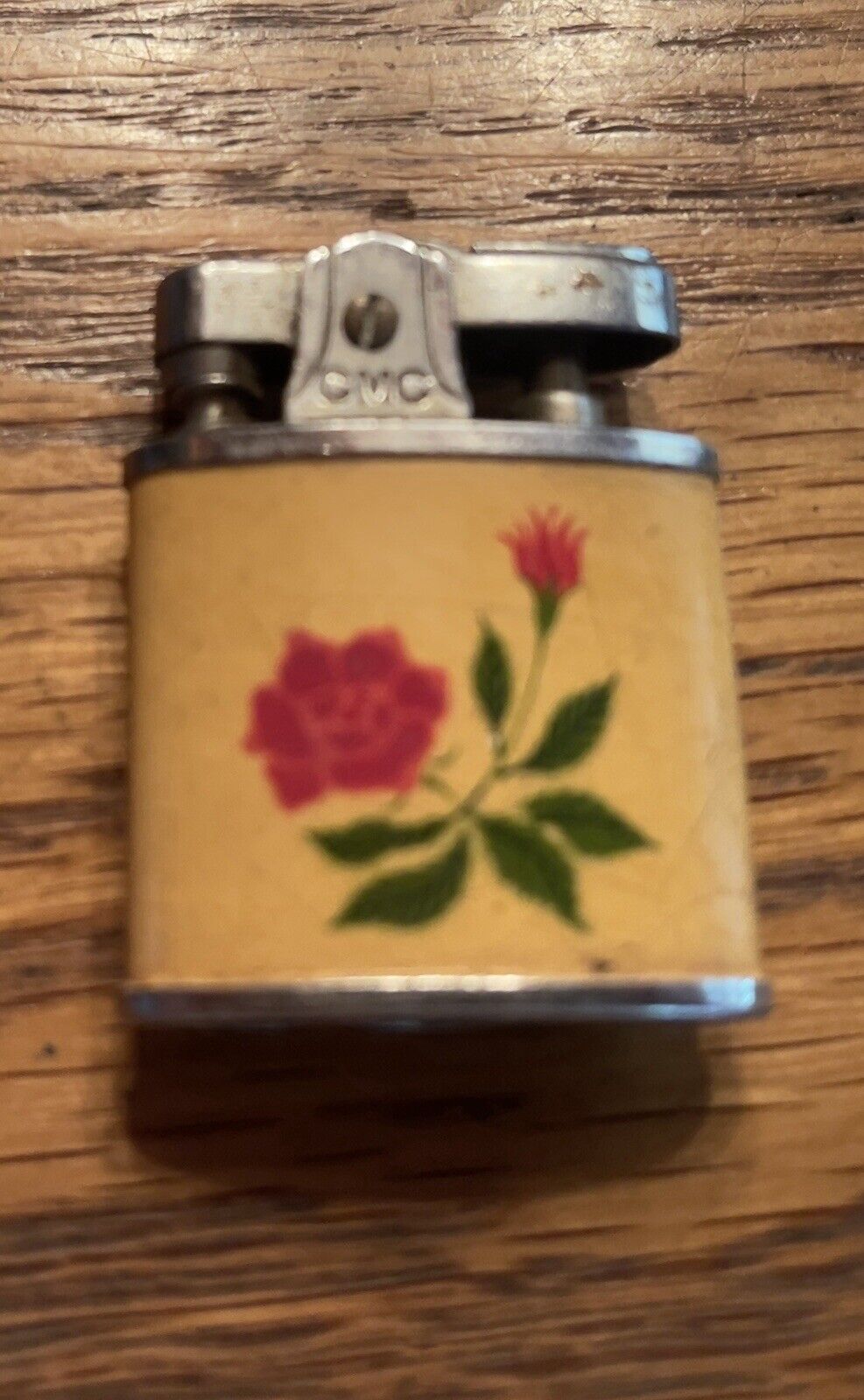 Vintage Continental CMC in working order Lighter Small Rare flower