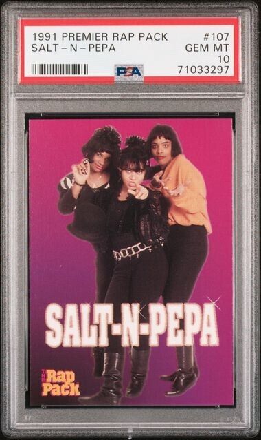 1991 Premier Rap Pack #107 Salt N Pepa - PSA 10 GEM MINT - RC - LOW POP