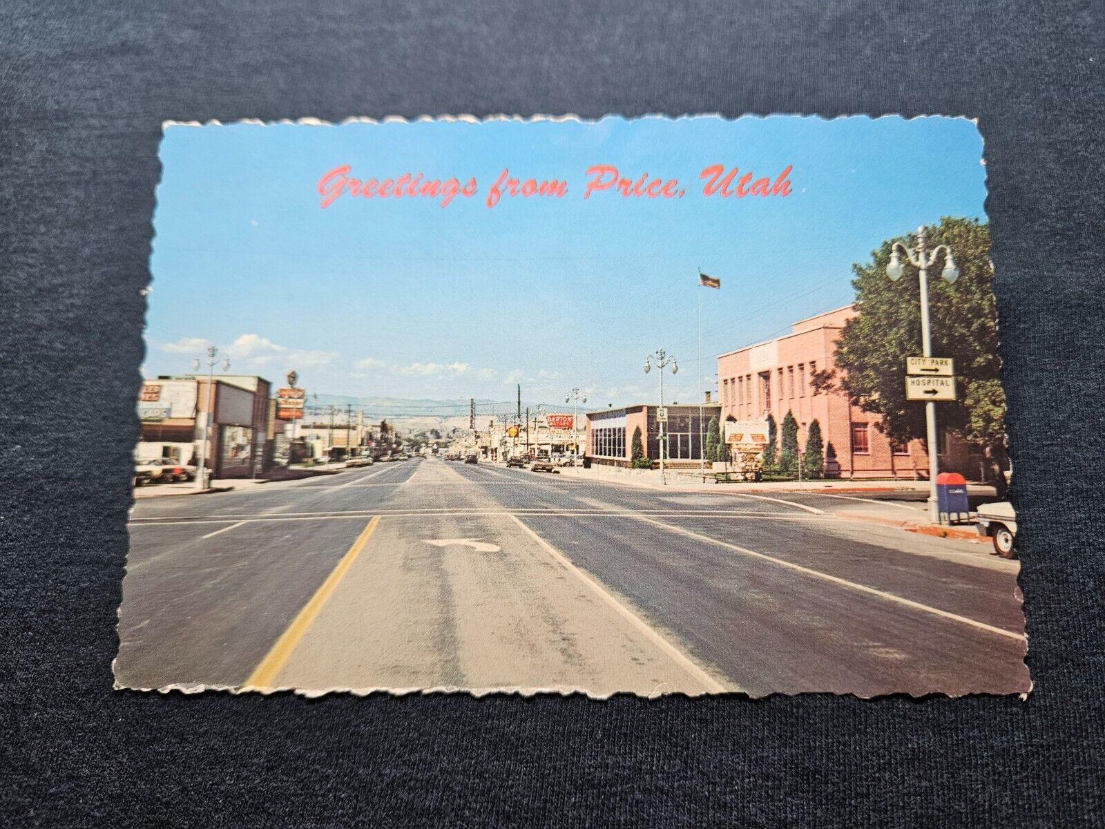 Postcard UT Utah Price Carbon County Main Street Looking West