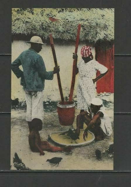 Postcard Haiti, peasant life, unused 