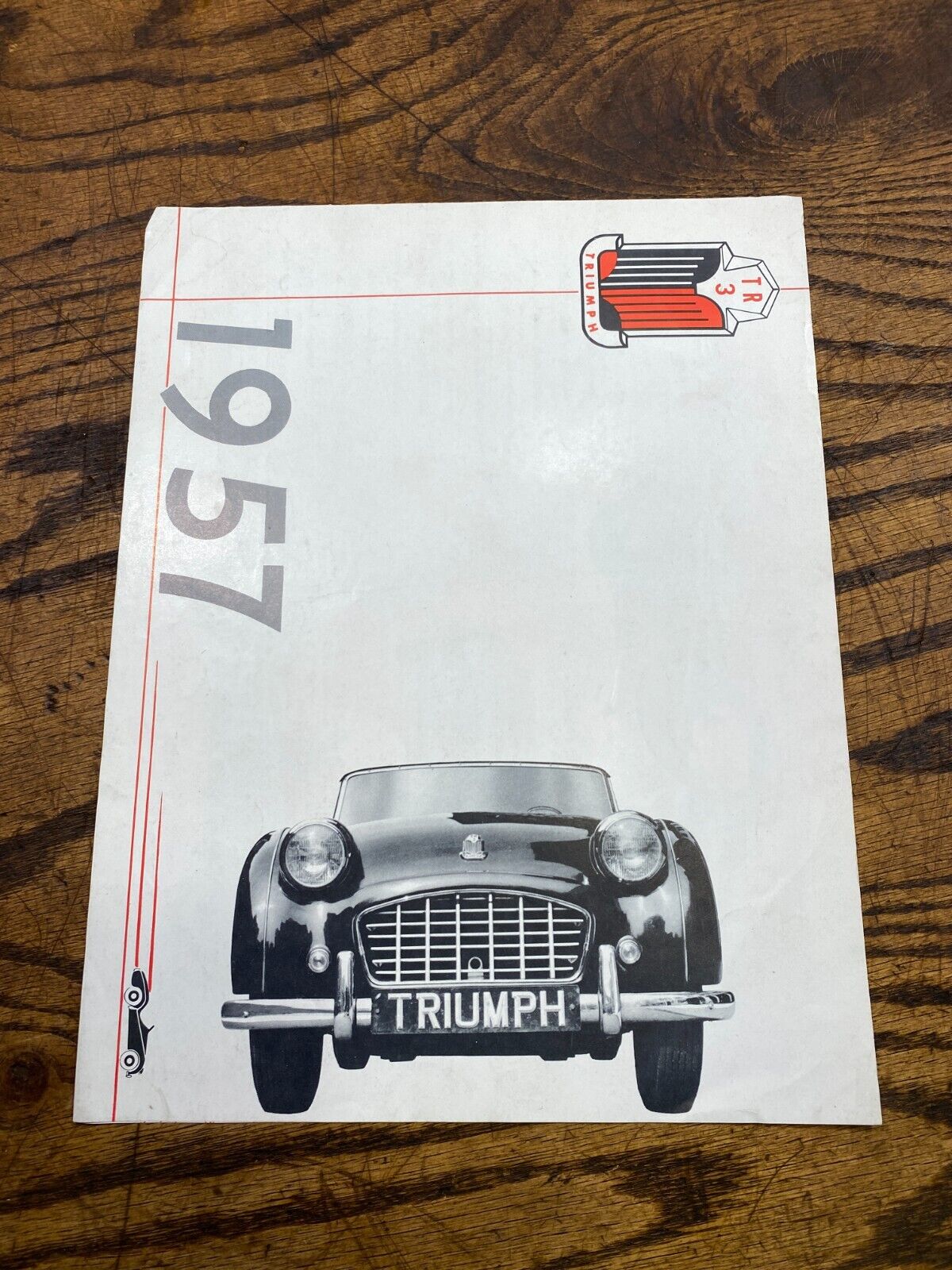 Vintage 1957 TRIUMPH TR3 CAR Dealer Showroom Sales Brochure ~ Automobile