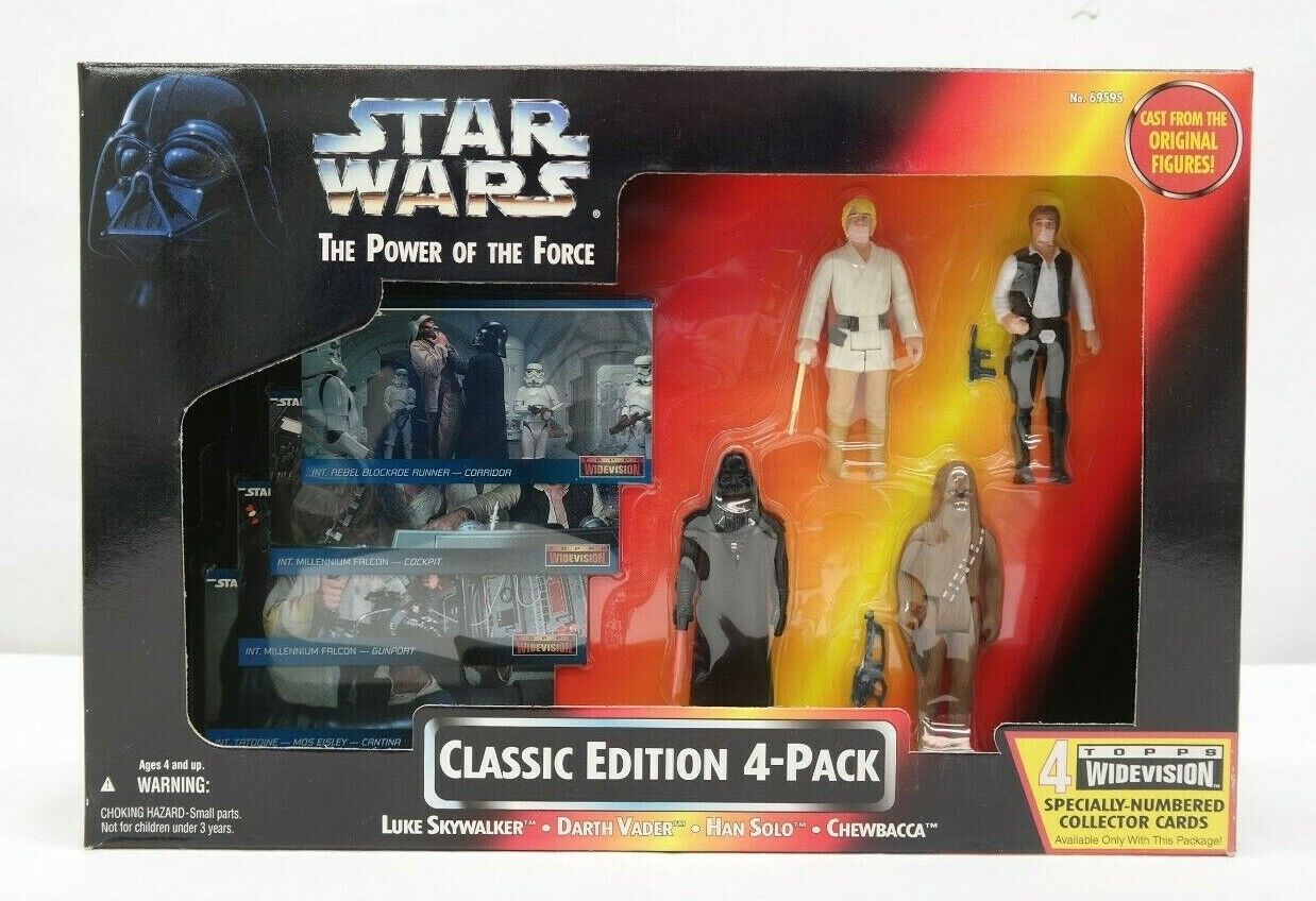 Star Wars Classic Edition 4-Pack Power of the Force Luke Vader Kenner 1995 TY