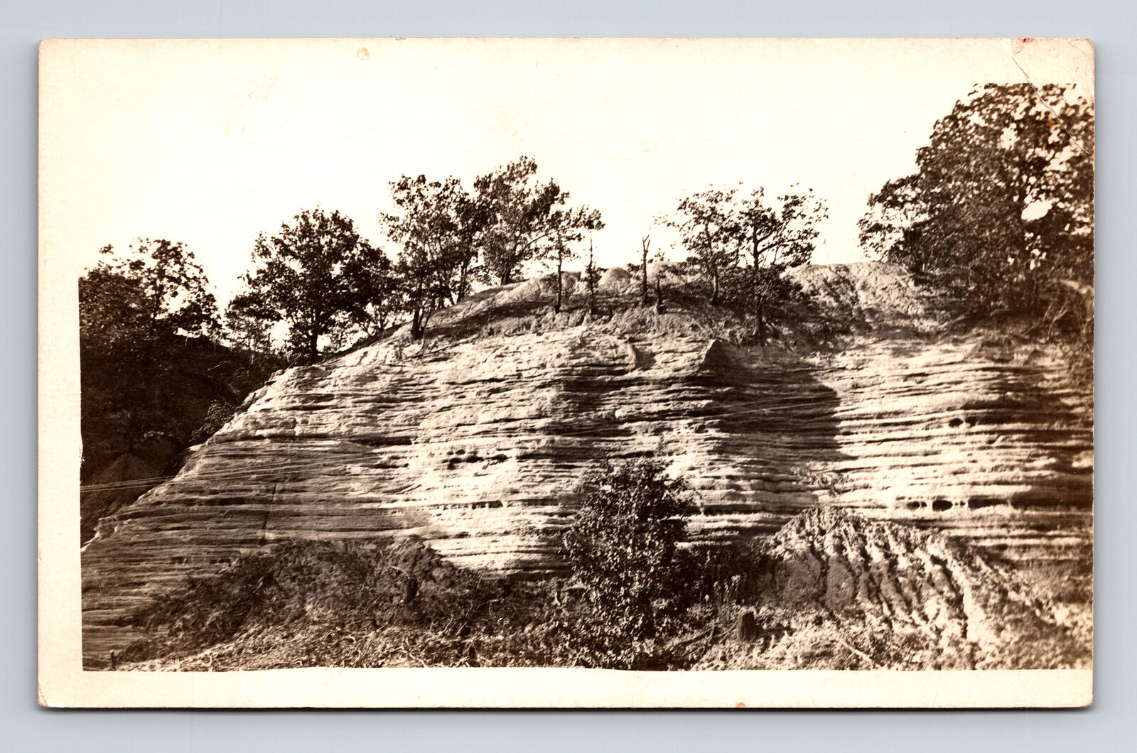 RPPC Stratified Rock Layers Formation Unknown Location Real Photo Postcard