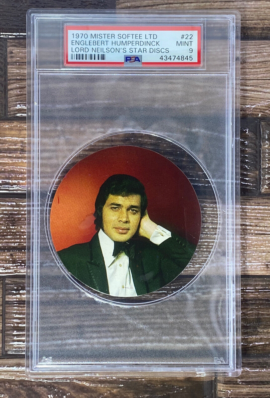 1970 Mister Softee Lord Neilson\'s Star Discs Englebert Humperdinck #22 PSA 9