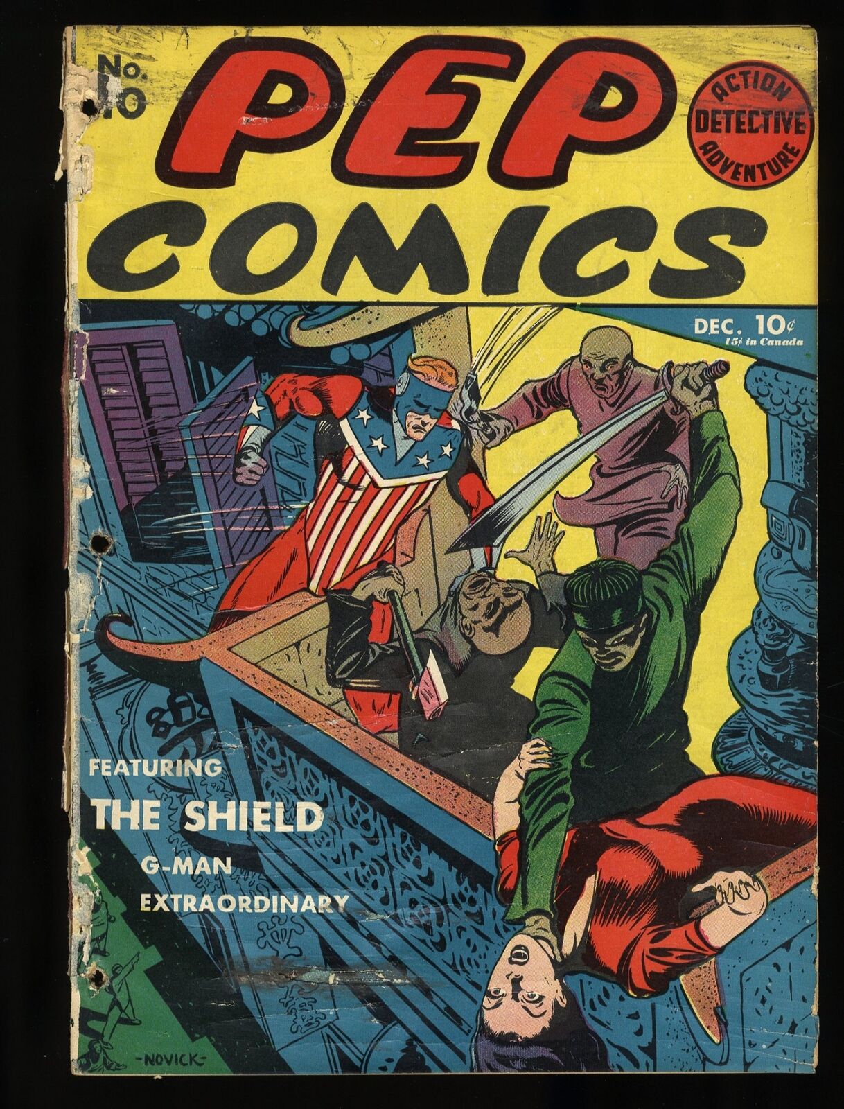Pep Comics #10 Fair 1.0 Golden Age Superhero The Shield Archie 1940