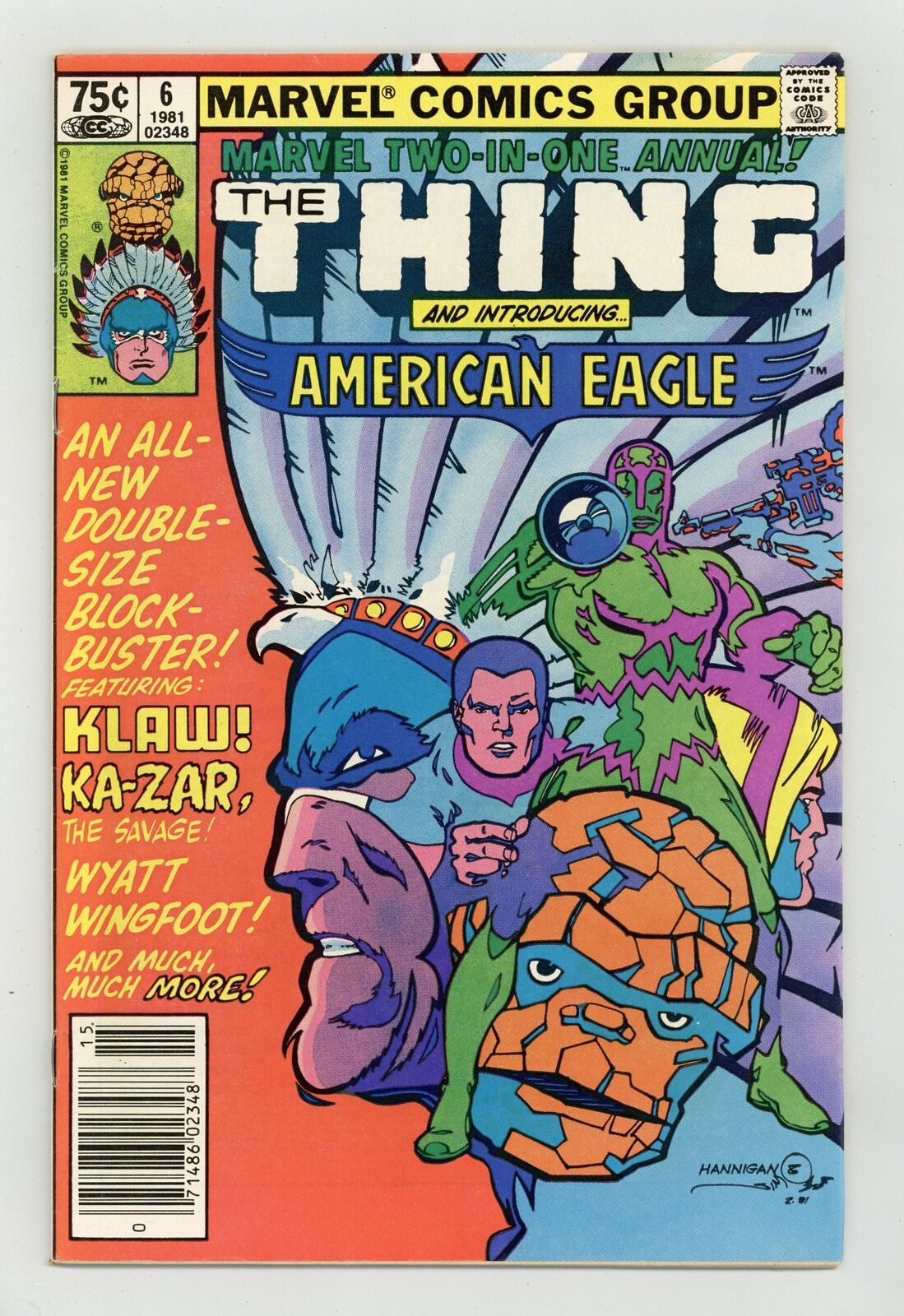 Marvel Two-in-One Annual #6 FN/VF 7.0 1981