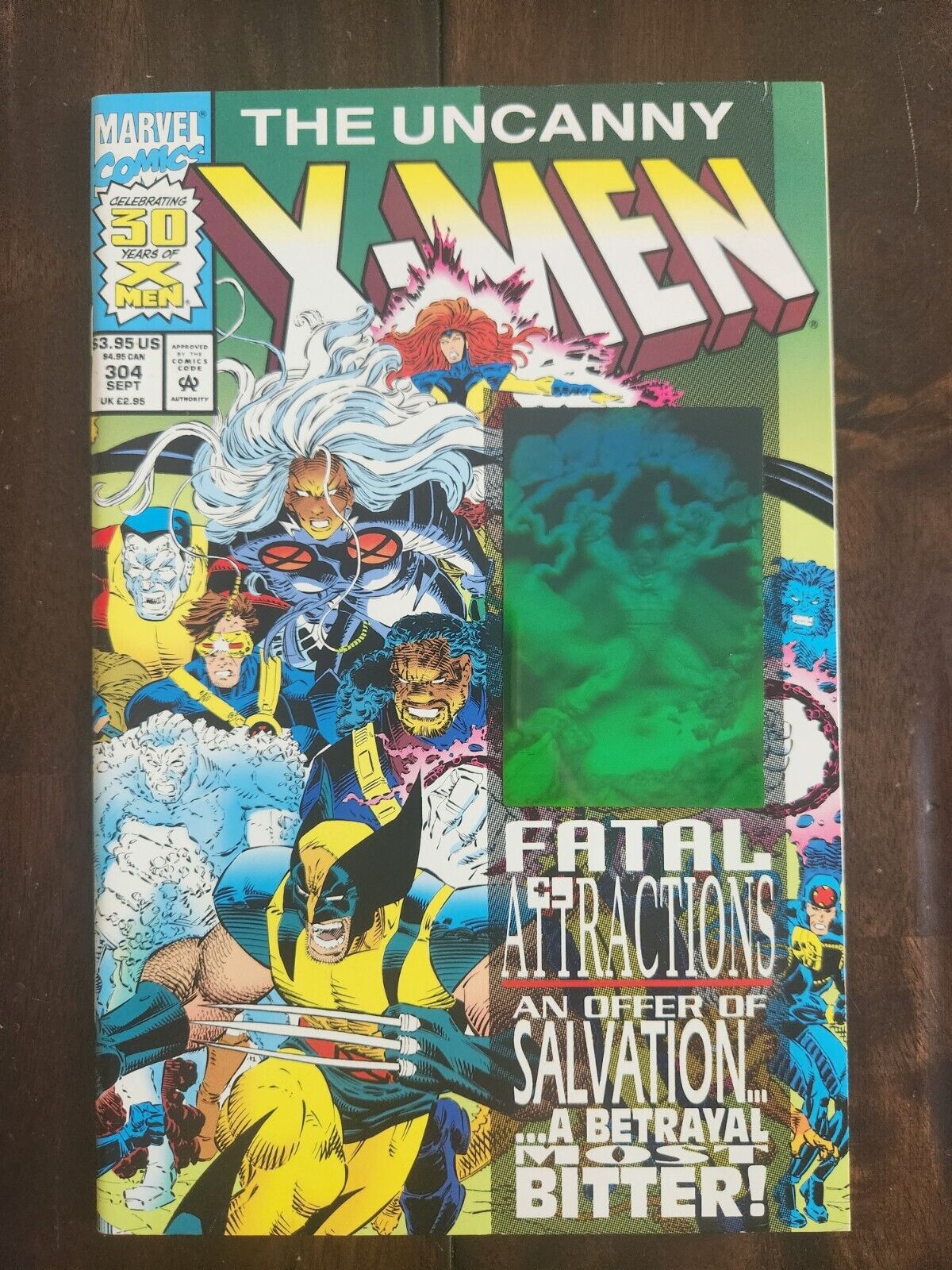 Marvel Comic Book Uncanny X-Men #304 Fatal Attractions Magneto Hologram