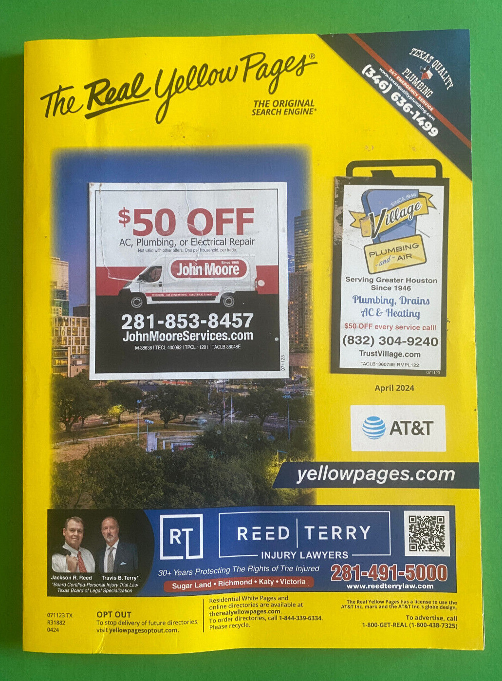 GREATER HOUSTON APRIL 2024 REAL YELLOW PAGES- COMPLETE 250 PLUS PAGES