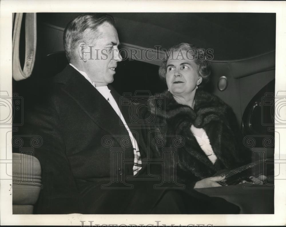 1941 Press Photo Vice President & Mrs Henry Agard Wallace head to White House