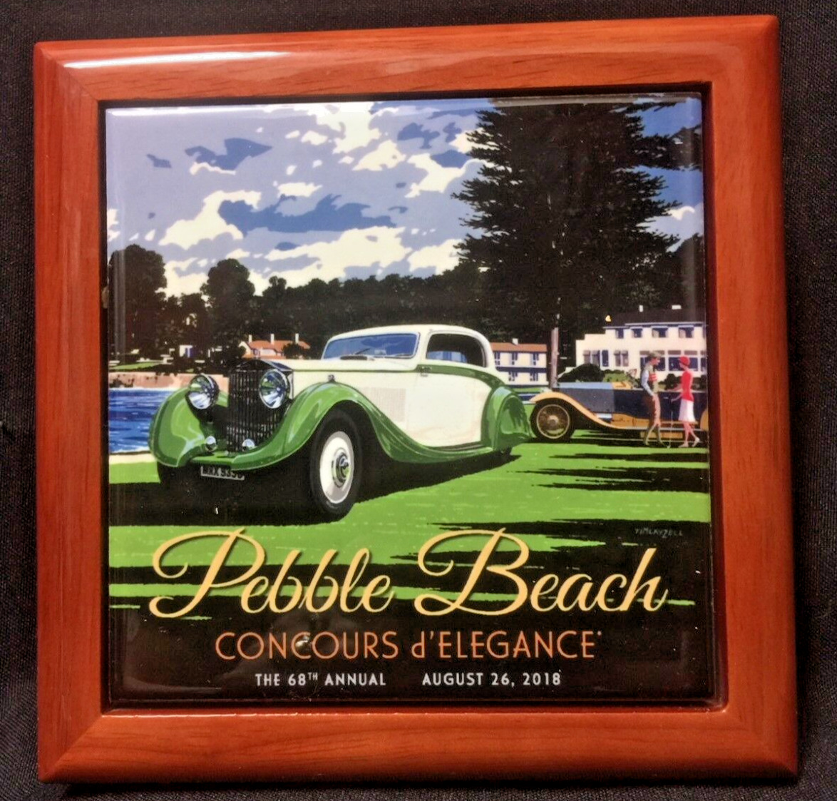 NEW 68th Annual 2018 Pebble Beach Concours d\'Elegance Wood Trinket Jewelry Box