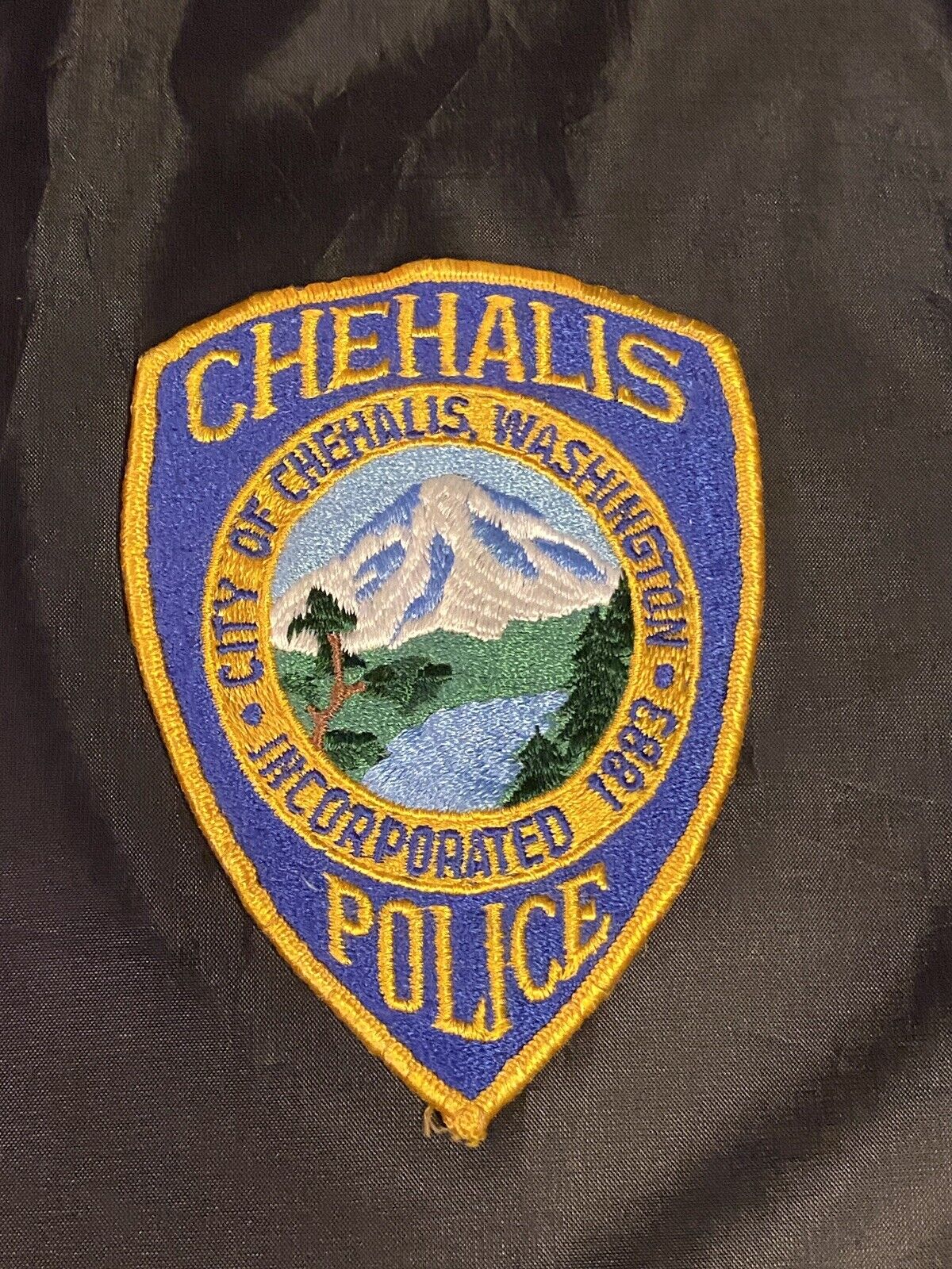 Original Vintage City Of Chehalis Washington Police Patch Incorporated 1883