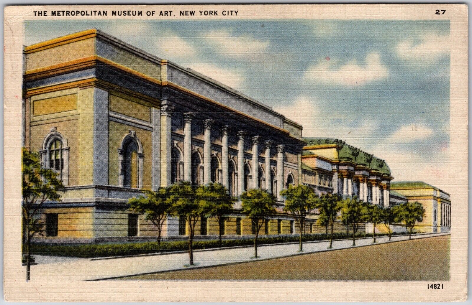 Metropolitan Museum of Art New York City NY Postcard Manhattan c1946
