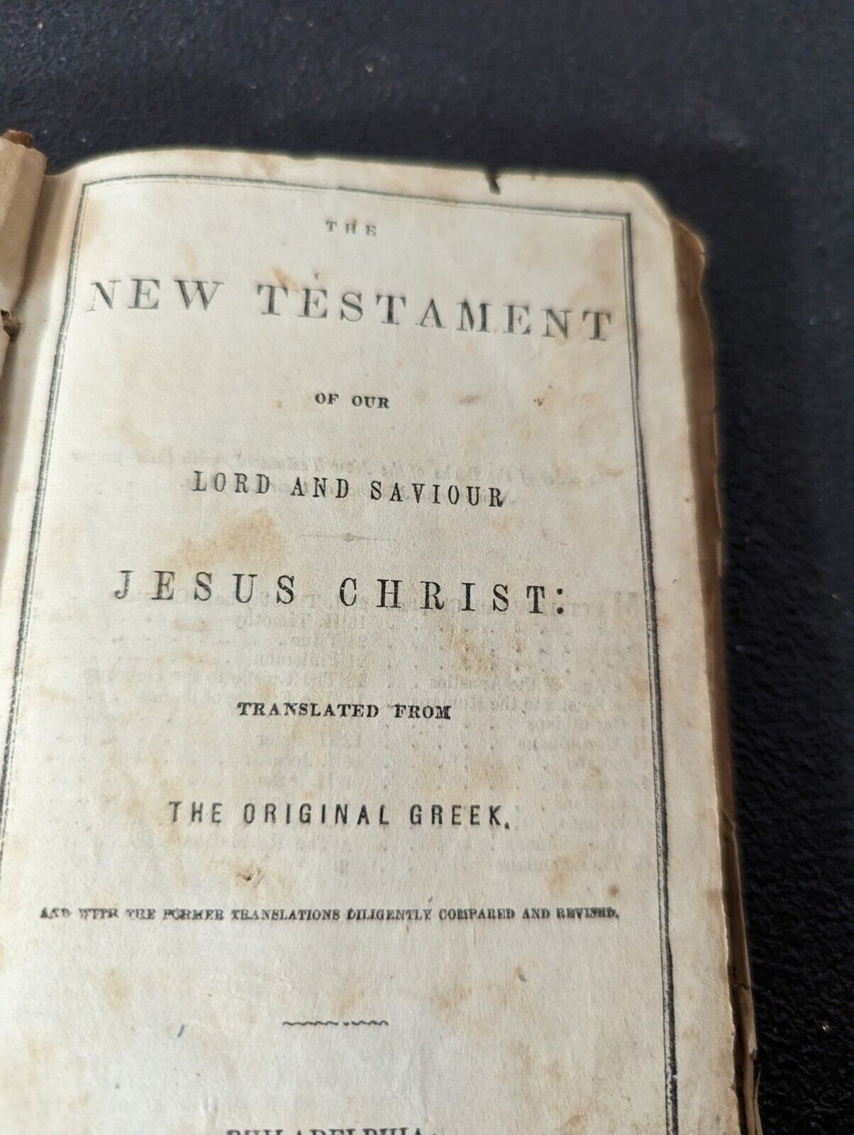 new testament printed in 1853