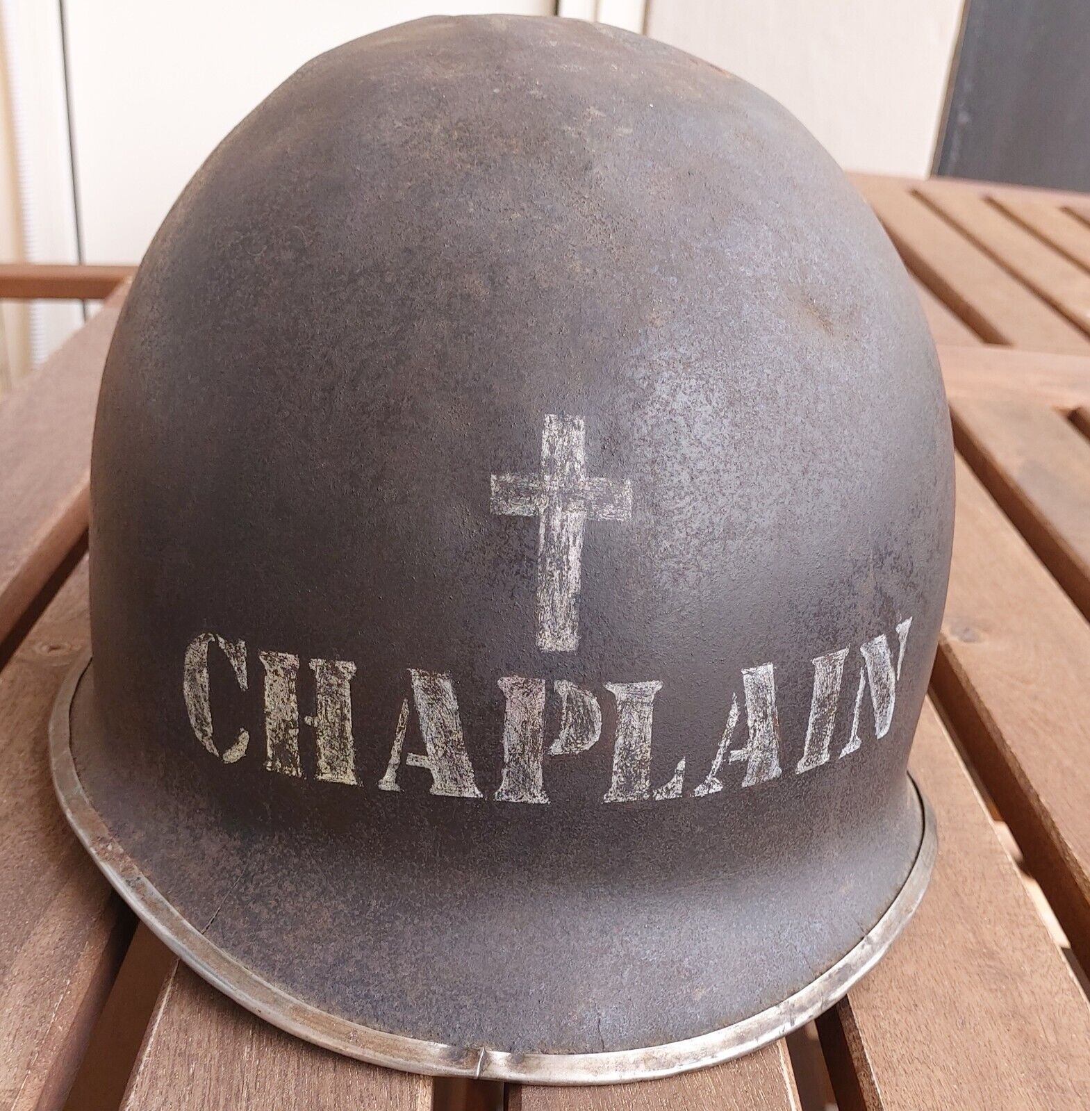 WW2 M1 chaplain helmet