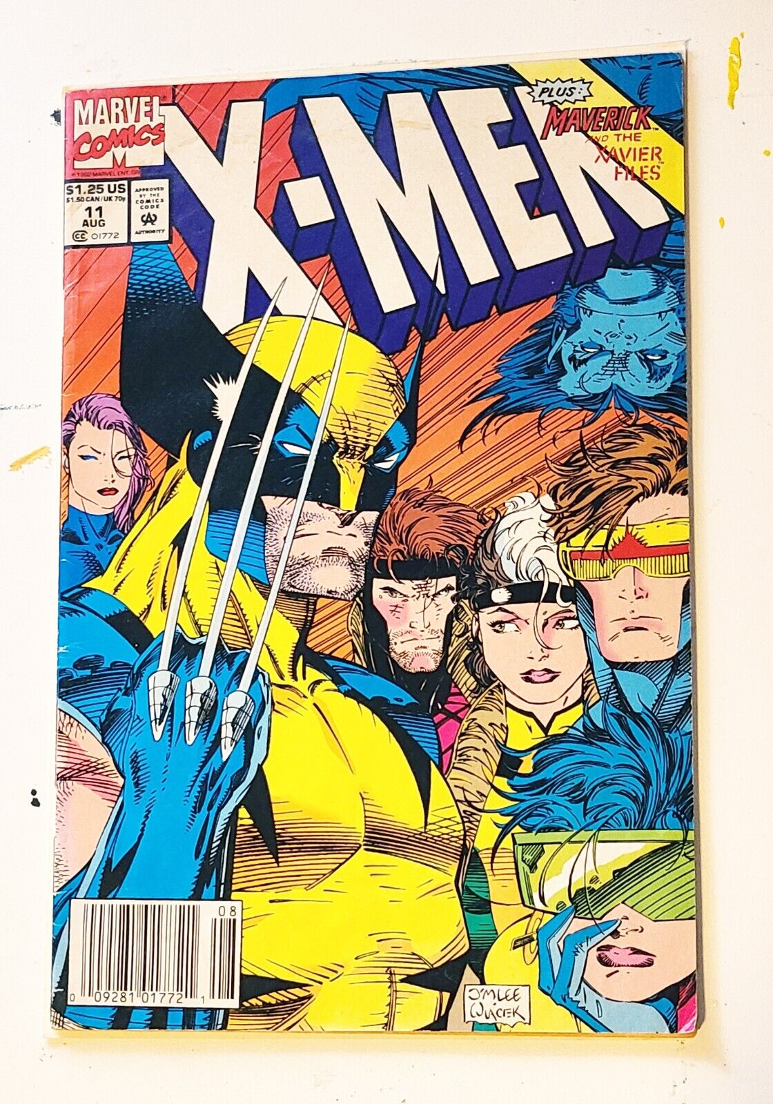 X-Men #11 Jim Lee Wolverine Cover - Marvel Comic Book August 1992