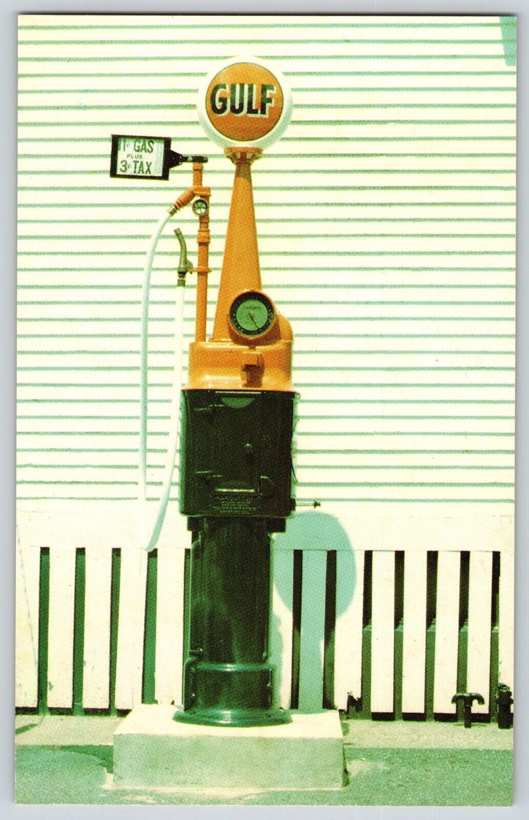 Postcard Gulf Gas Pump - Rapidayton - Plymouth Notch Vermont