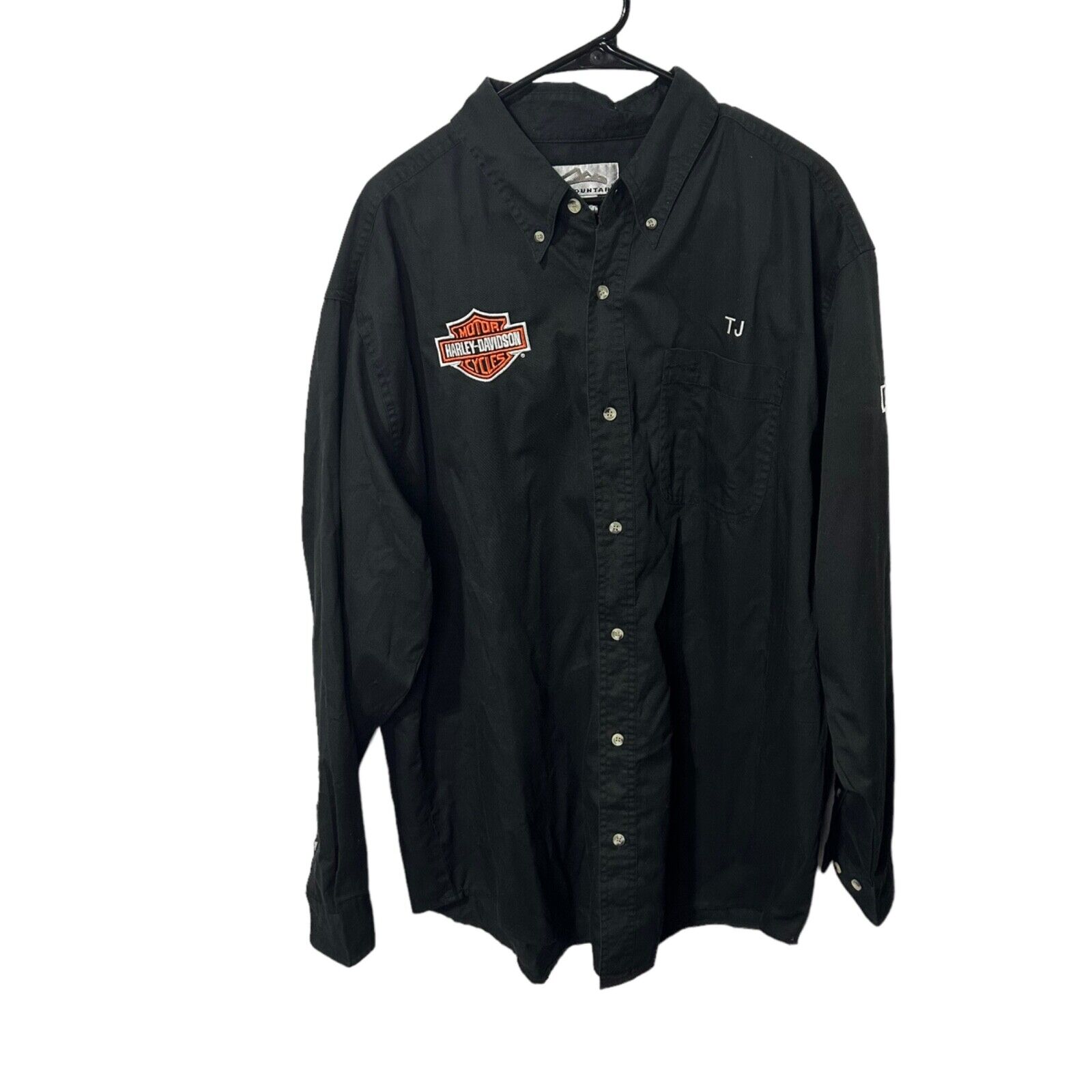 Harley Davidson Men's Service Uniform Button-Up Black Size XL - Z&M HD - Name TJ