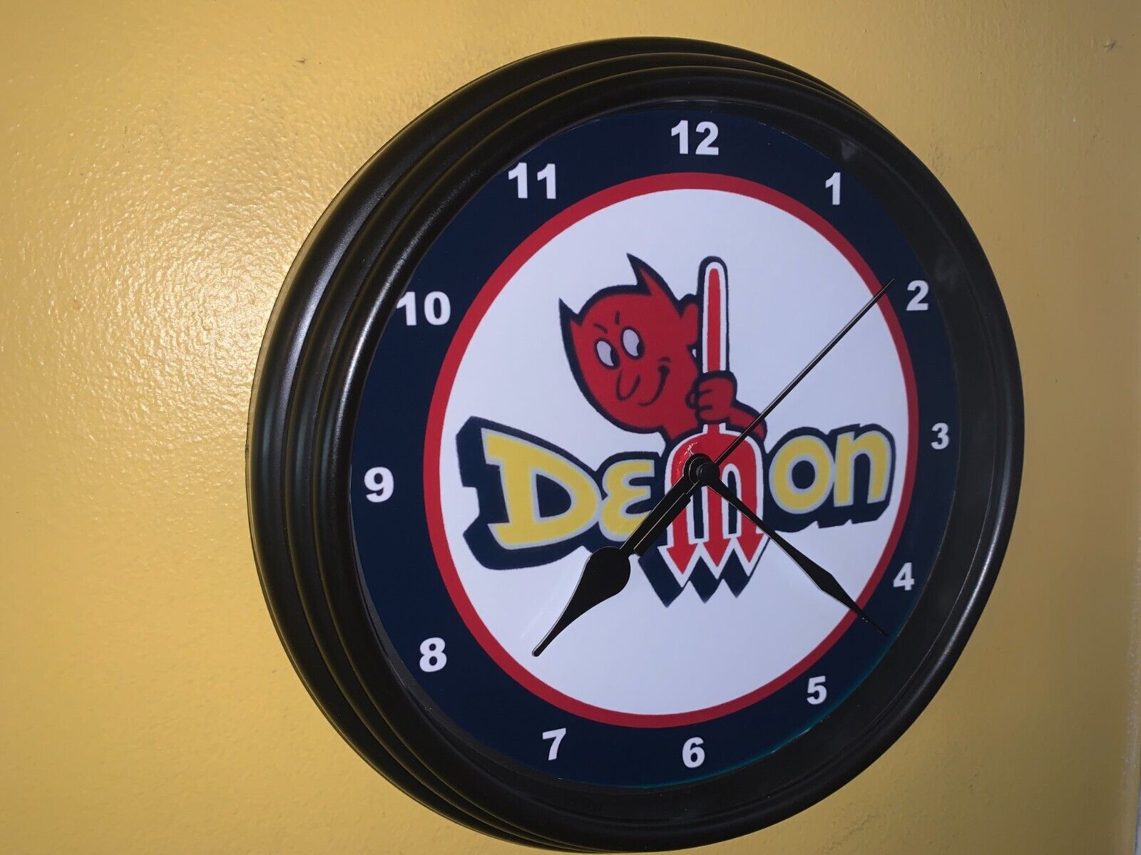 Dodge Demon Mopar Motors Auto Garage Man Cave Advertising Clock Sign