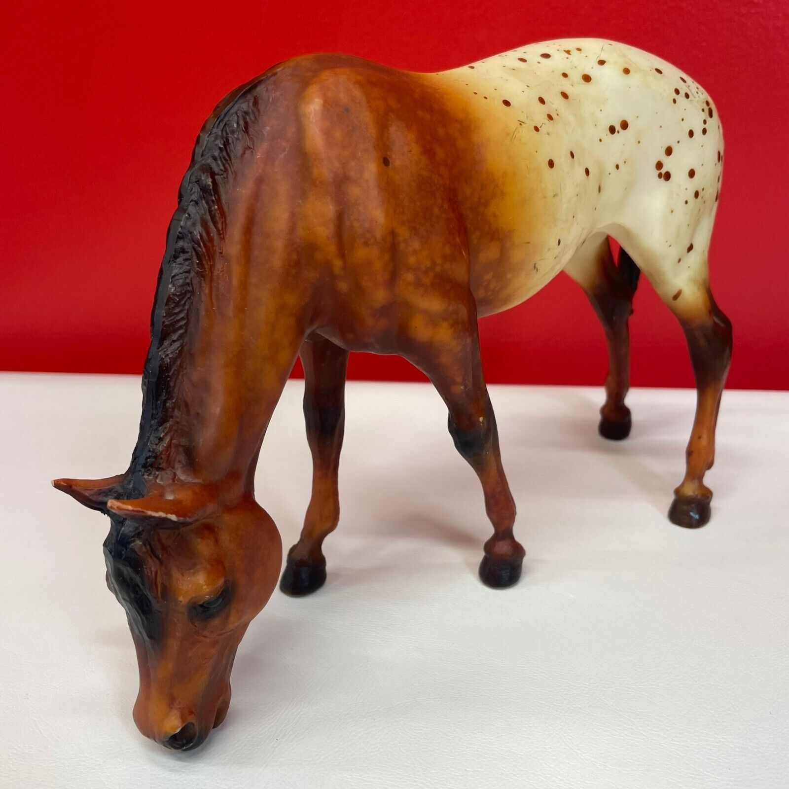 Vintage Breyer Molding Co. Traditional Toy Horse Grazing American Appaloosa Mare