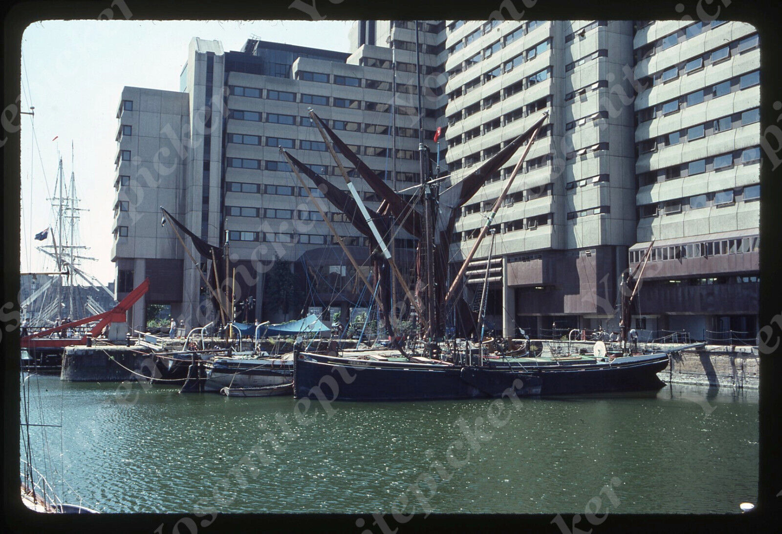 sl82 Original slide 1978 St Catherine Dock London / ship 135a