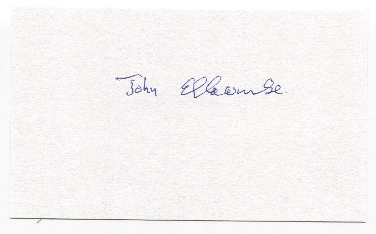 John Ellacombe Signed 3x5 Index Card Autograph WWII RAF Pilot Battle of Britain