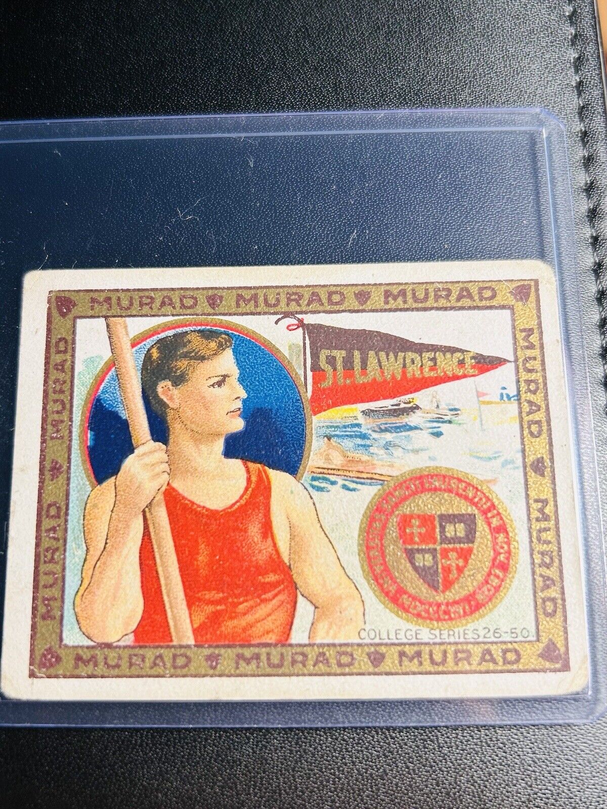 1910s T51 Murad Cigarettes - St Lawrence - College Series - New To Market