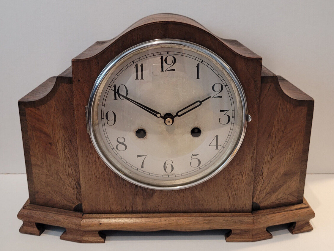 Antique Early 20th Century c1930’s German “Haller” Art Deco Chiming Mantel Clock