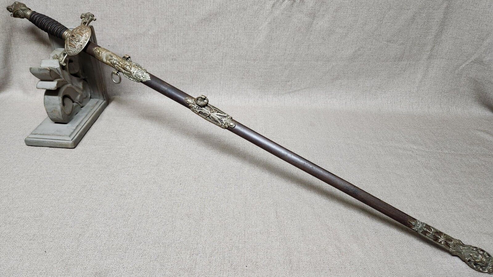 RARE ANTIQUE 1800\'S KNIGHTS OF PYTHIAS FRATERNAL UR FCB CEREMONIAL ETCHED SWORD 