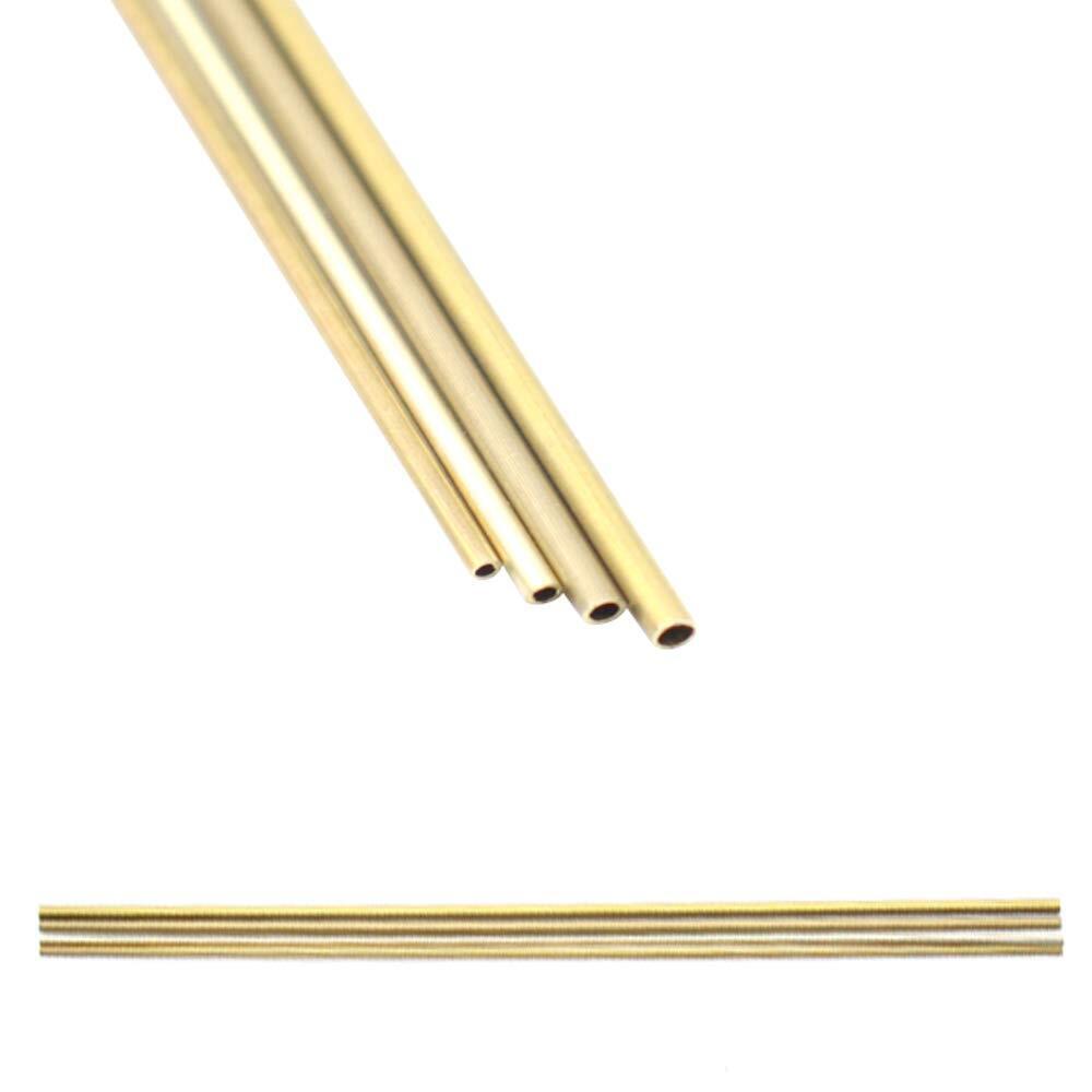 4pcs Metal Copper Brass Round Tubes Diameter 1.2mm 1.4mm 1.6mm 1.8mm Length 12 I