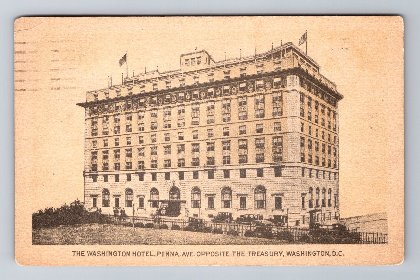 Washington DC-the Washington Hotel, Advertising, c1921 Antique Vintage Postcard