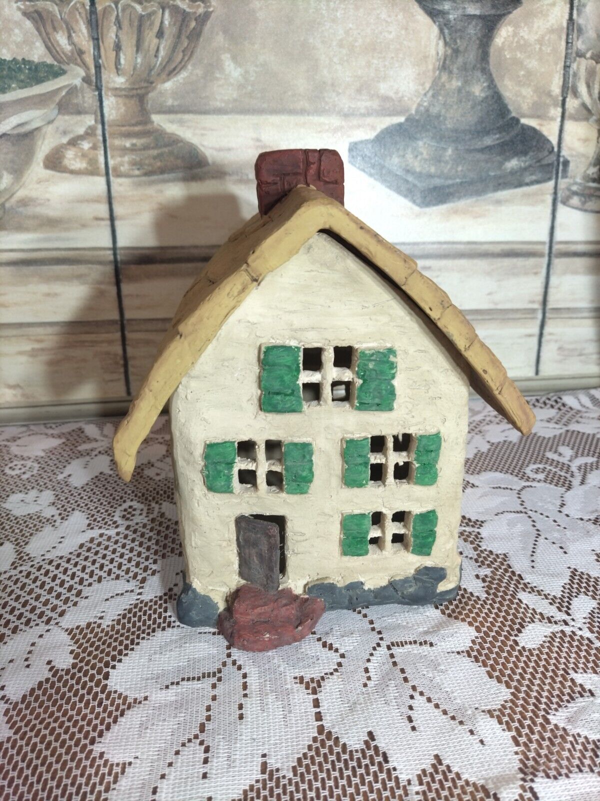 New Miniature Fairy Garden Yard Decor Thatched Gnome Cottage House Hand Painted 