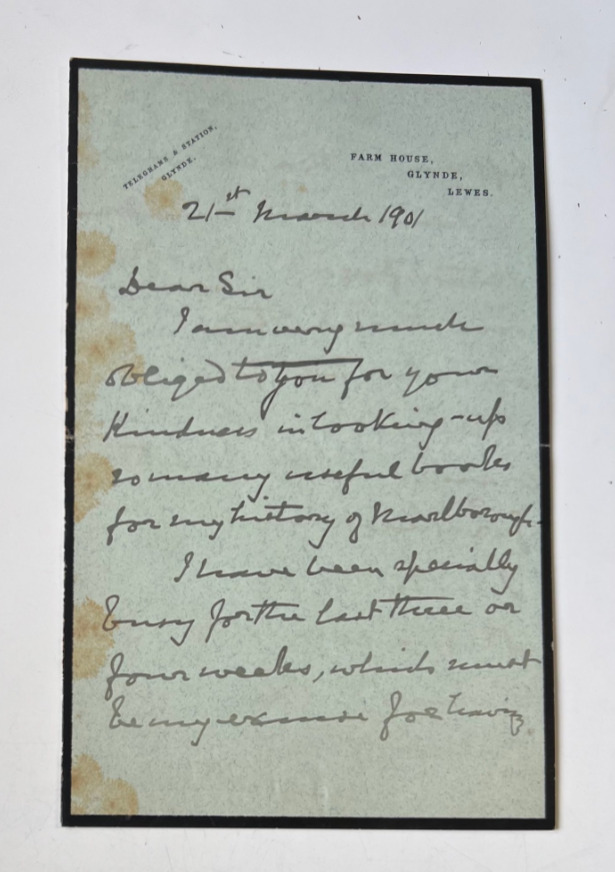 Manuscript General Wolseley, letter ,autograph