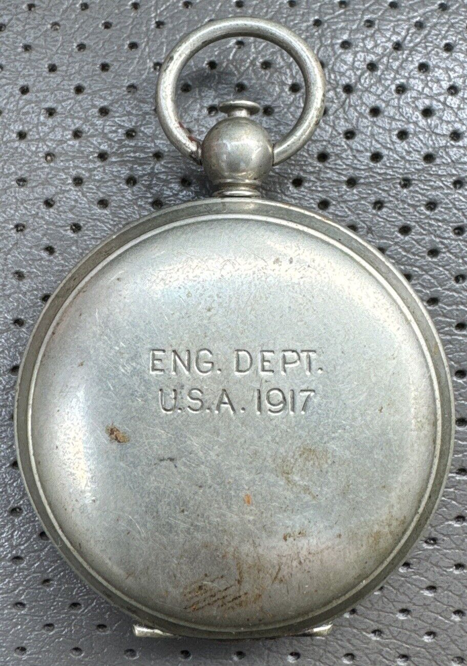 1917 Military Engineering Dept. WW1 Taylor USANITE Cased Compass~Nice 🇺🇸