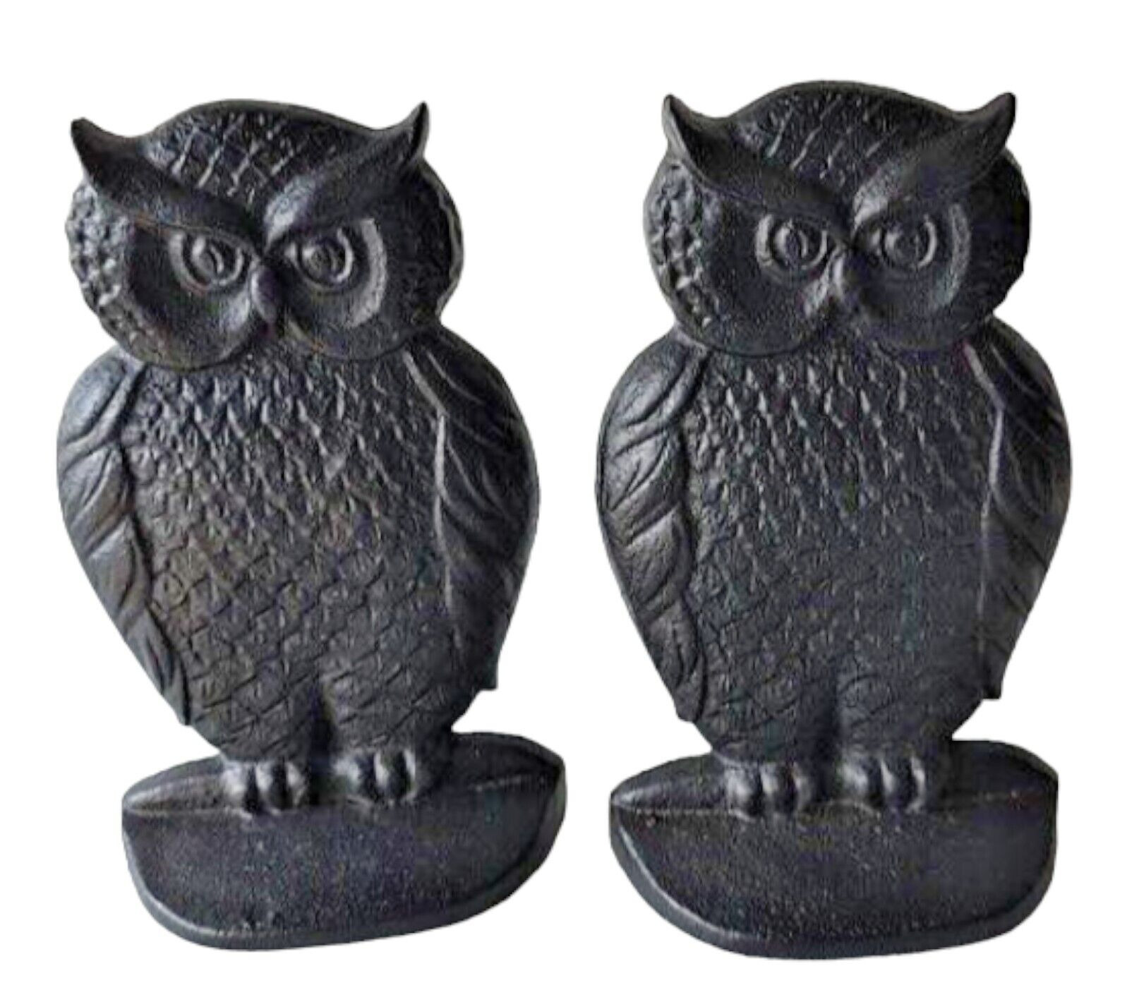 EMIG Vintage Cast Iron  Owl Bookends \