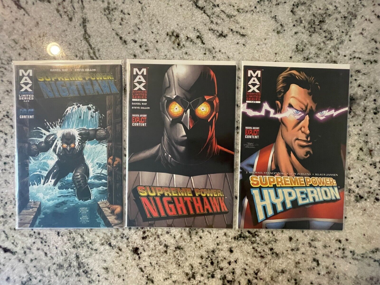 3 Marvel Comic Books Supreme Power: Hyperion # 1 + Nighthawk # 1 6 NM CM40