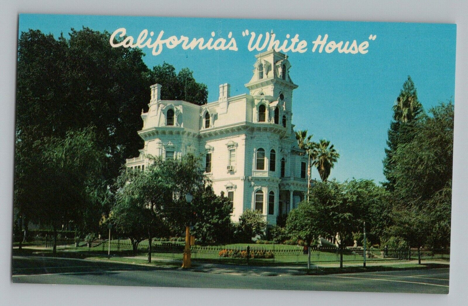 Sacramento California CA White House Governors Mansion Chrome Postcard 1950s