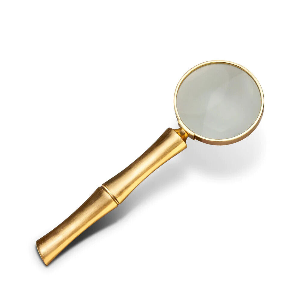 L\'OBJET Bambou Magnifying Glass 24K Gold Plated 7X Magnification - DAC30