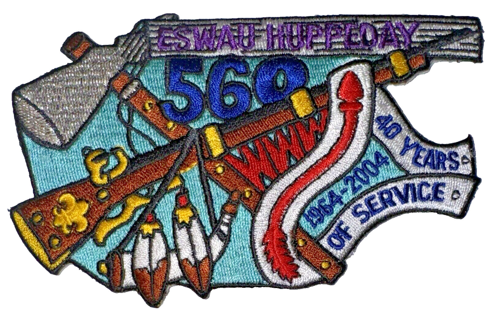 Lodge # 560 Eswau Huppeday X-20 40th Anniversary 1964 - 2004 OA Patch MINT