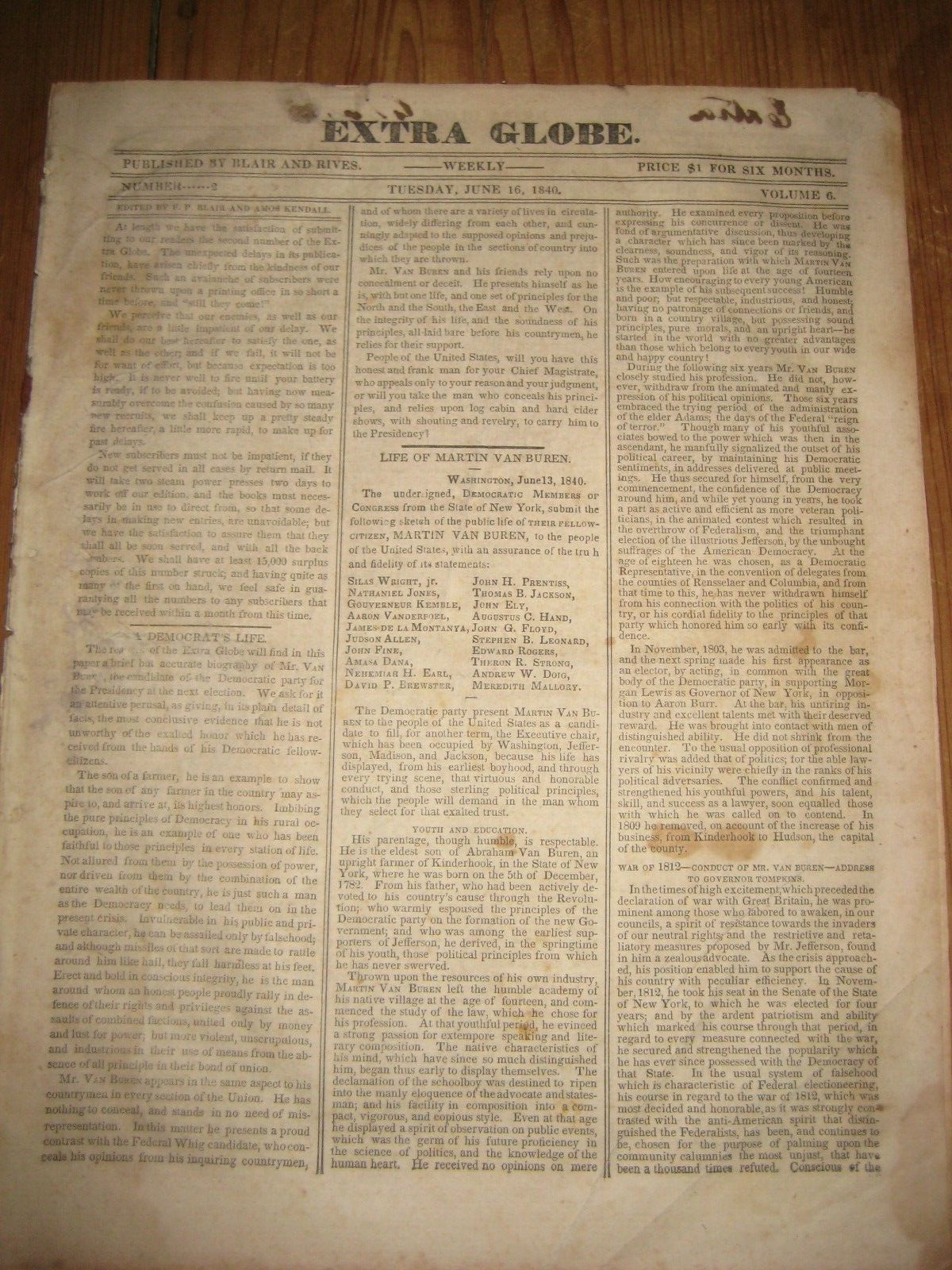6 -1840 Newspapers \