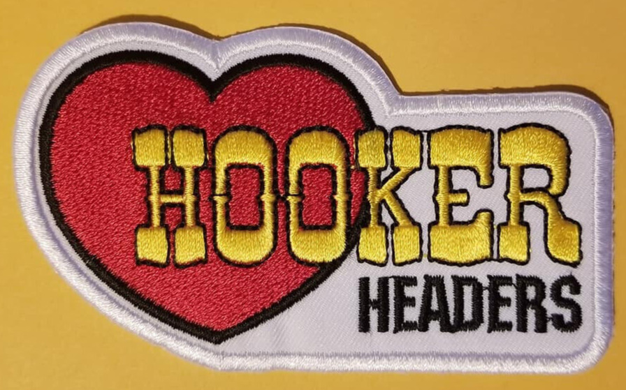 Hooker Headers Embroidered Patch * approx 2.25x4\