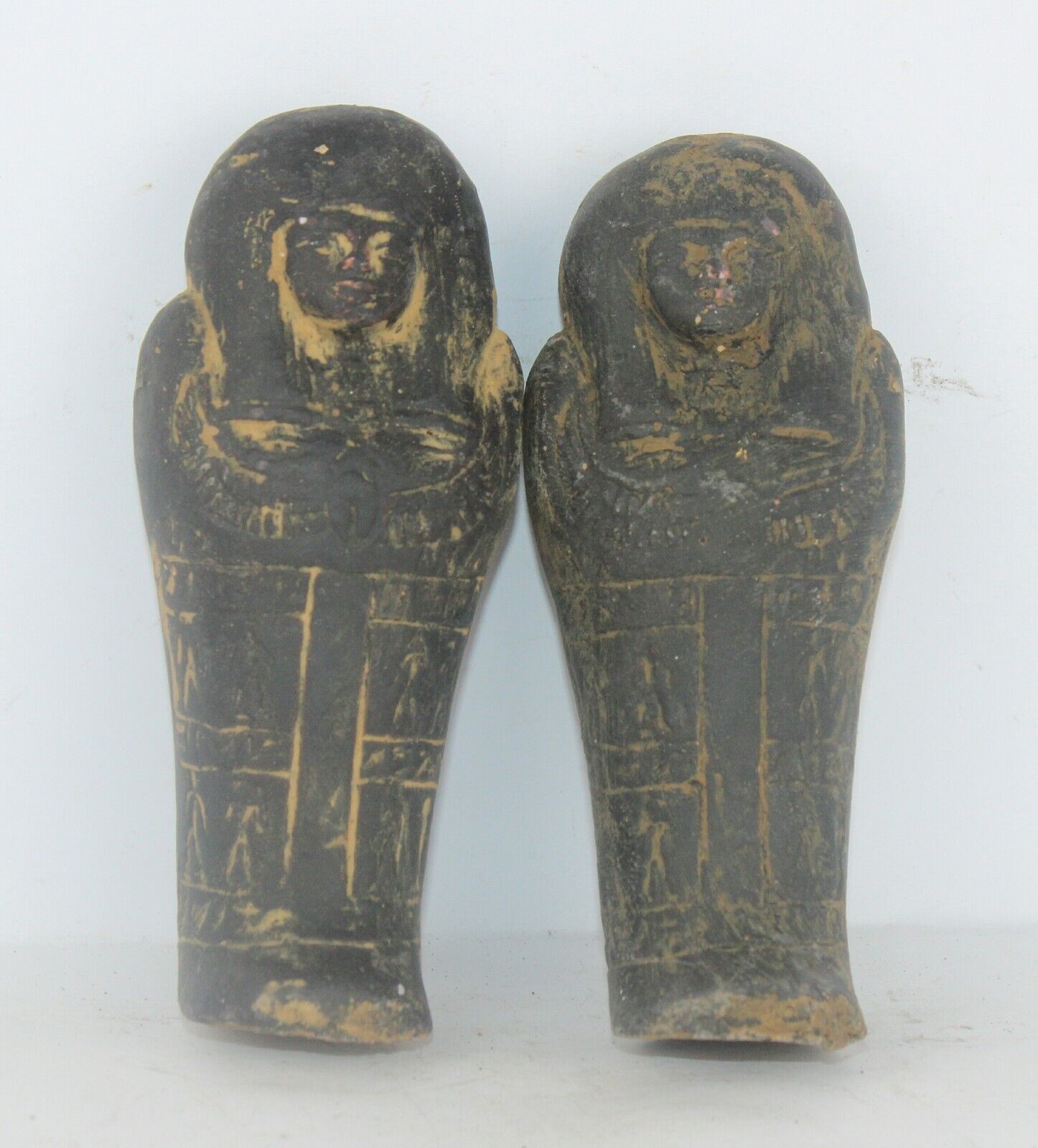 Rare Ancient Pharaonic Antique 2 Ushabti Statues BC Ancient Egyptian Mythology
