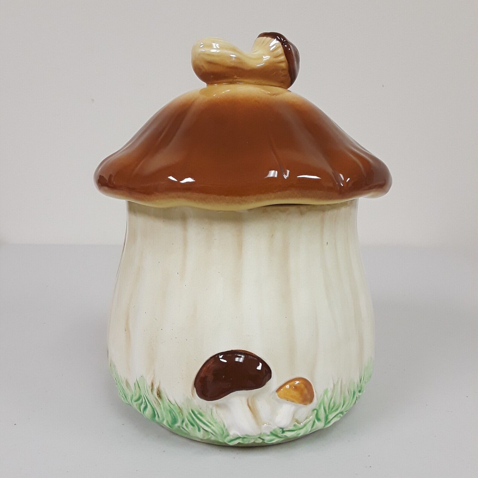 Vintage Mushroom Cookie Jar Ceramic Retro Cannister Lefton Grannycore Japan
