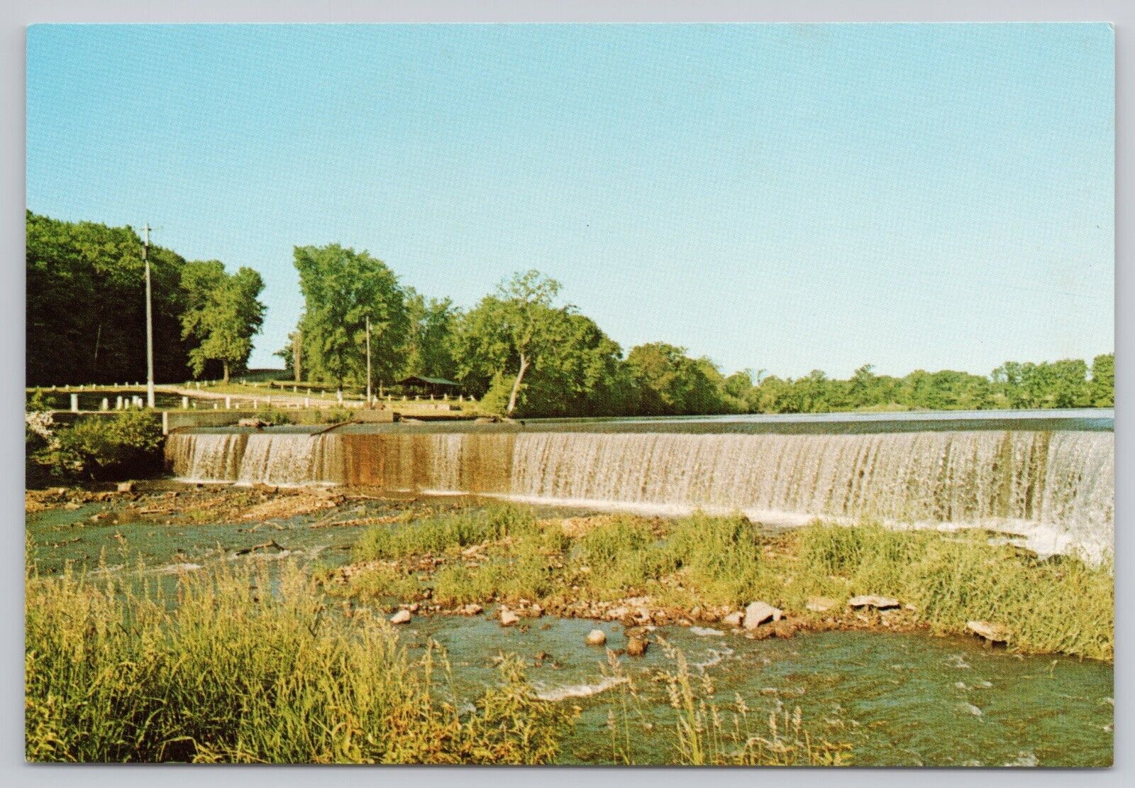 Cresco Iowa, Mill Pond & Dam, Turkey River, Vernon Springs, Vintage Postcard