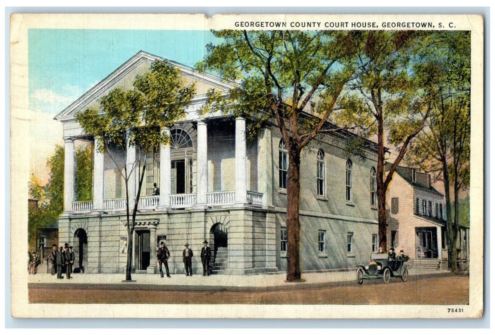 1938 Exterior Georgetown County Court House Georgetown South Carolina Postcard