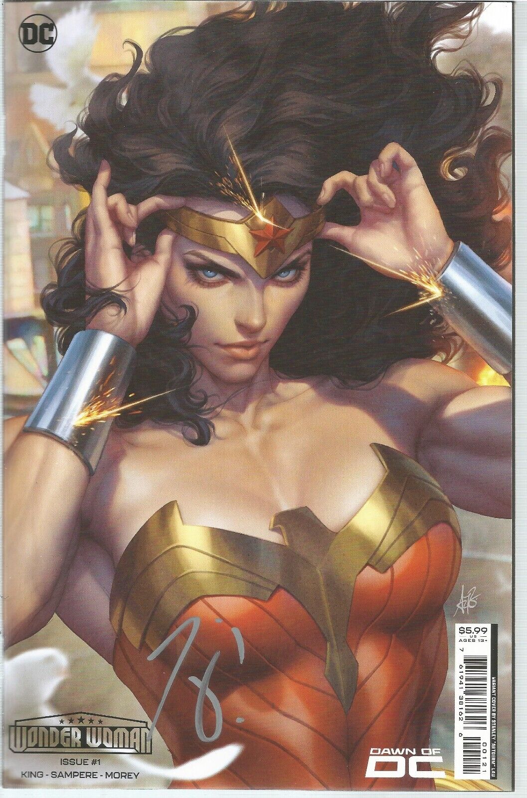 Wonder Woman #1 2023 - Artgerm Variant Signed by Tom King with COA  NM+