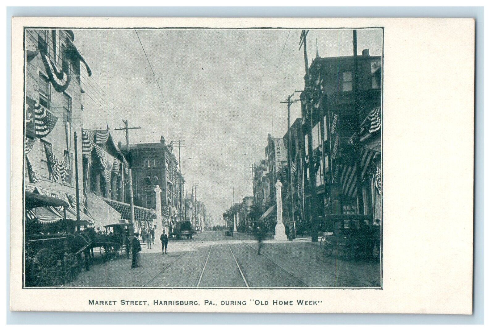 c1905 Market Street Harrisburg Pennsylvania PA , During Old Home Week Postcard