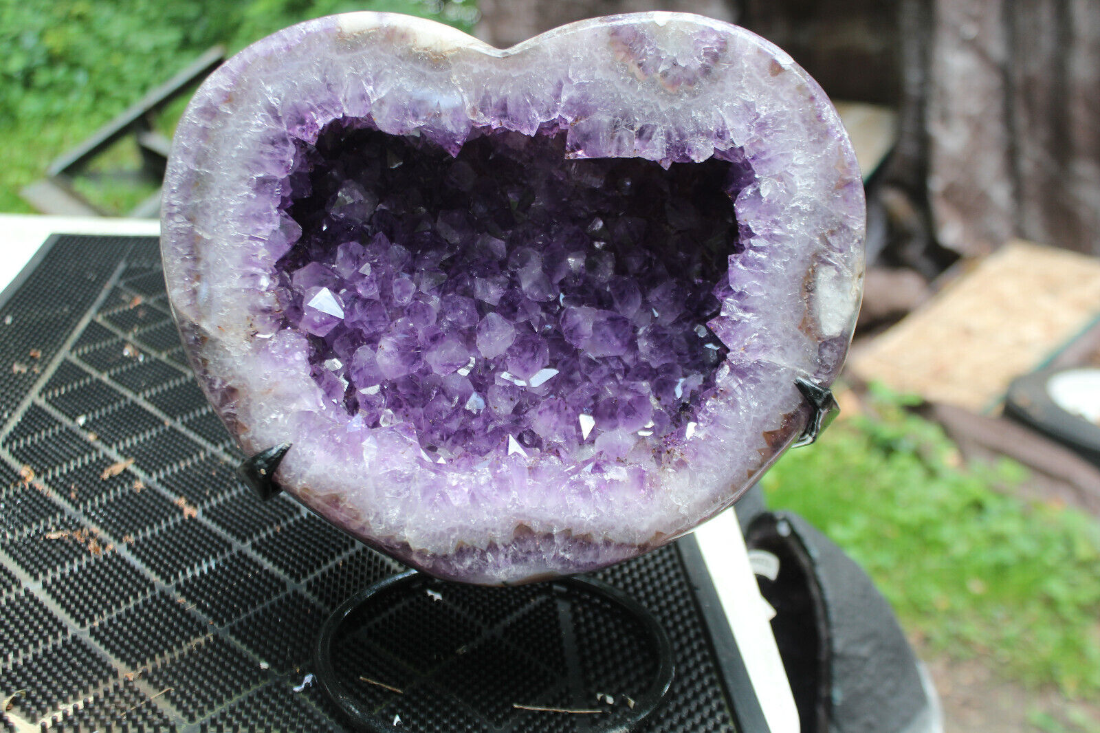Very Large Very Beautiful Very Excellent Quality Amethyst Geode Heart