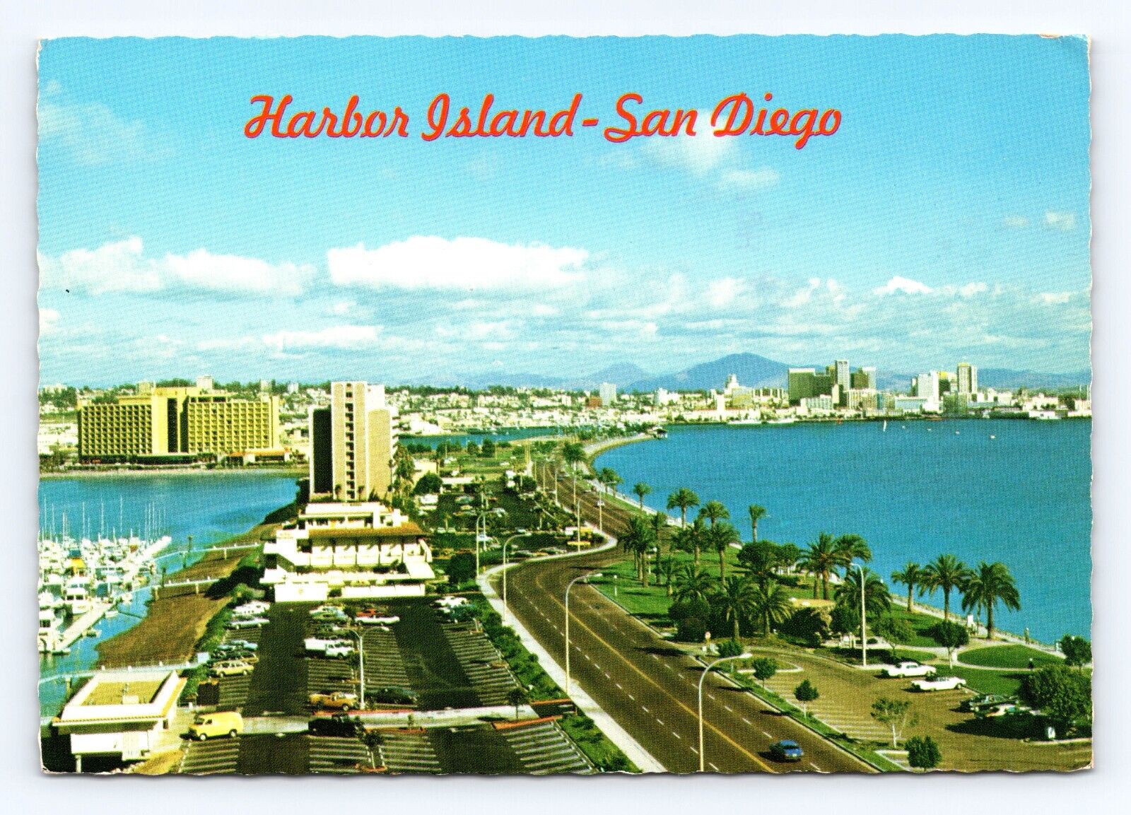Old Postcard Harbor Island San Diego San Francisco Cancel 1982