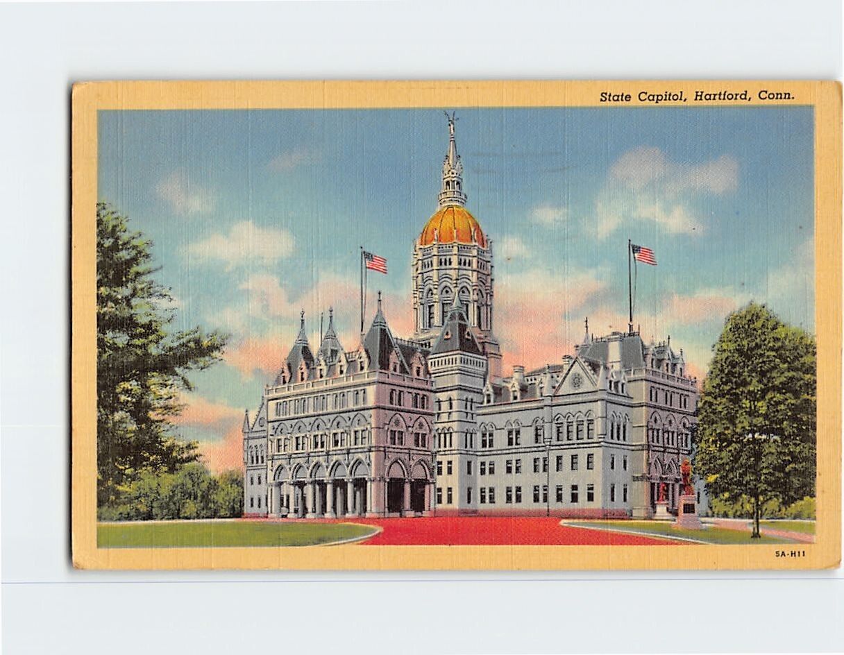 Postcard State Capitol Hartford Connecticut USA