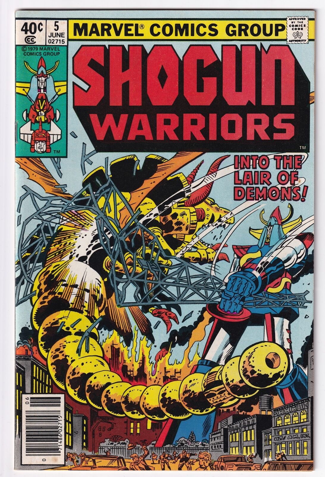 Marvel Shogun Warriors # 5 Comic Book 1979 Doug Meonch Into the Lair of Demons
